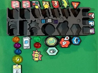 Marvel United  S1 Plastic Tokens + Infity Gems Box