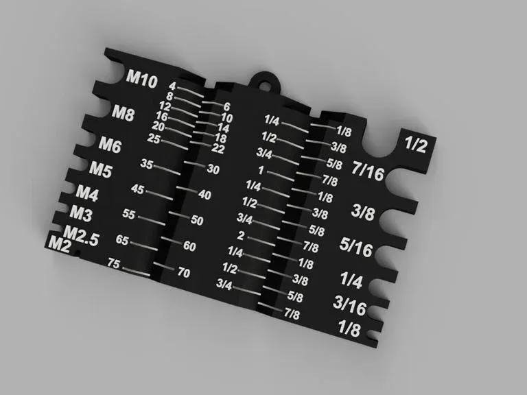 Screw and nut measuring tool