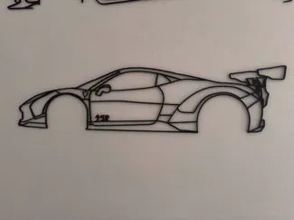 Wall art of a Ferrari 458