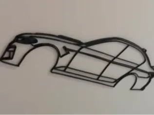 Wall art of a BMW M5 CS