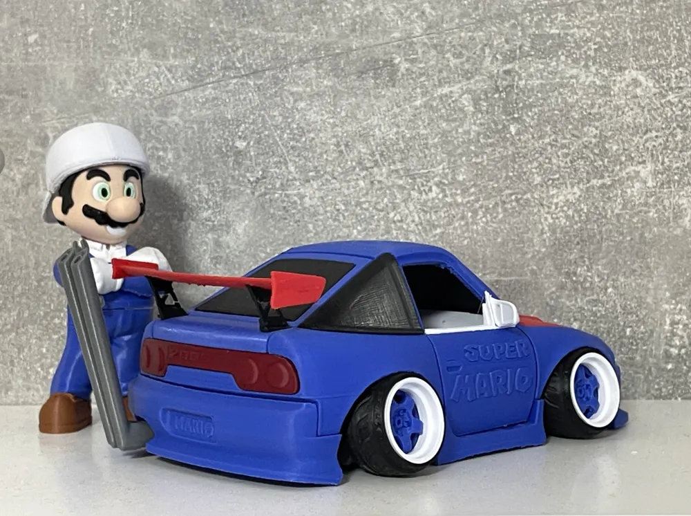 スーパーマリオレーサー＆日産200SX リミックス by PixelForm 3DMakerWorld：無料3Dモデルをダウンロード
