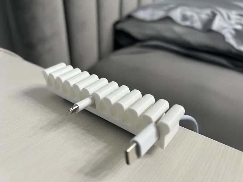 11-Port Cable Organizer Minimalist Cable Holder