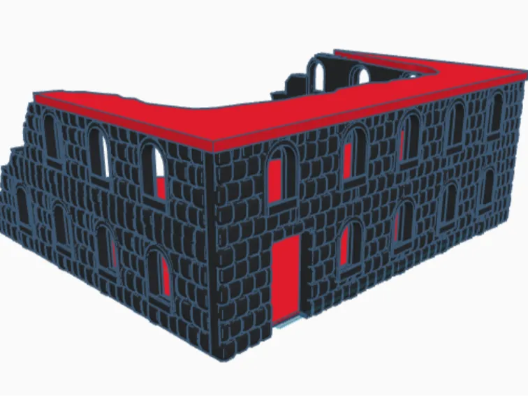 Destroyed Building for Dioramas