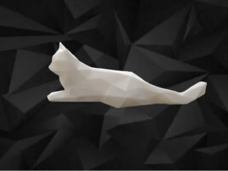 low poly cat