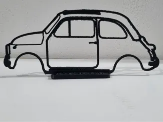wall art 2D Fiat 500 1960