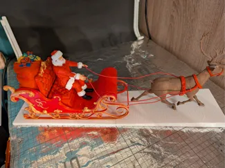 illustration Santa Claus with sleigh
