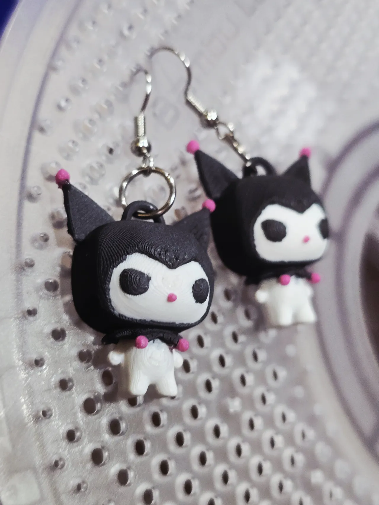 3D Kuromi Sanrio Earrings view 2
