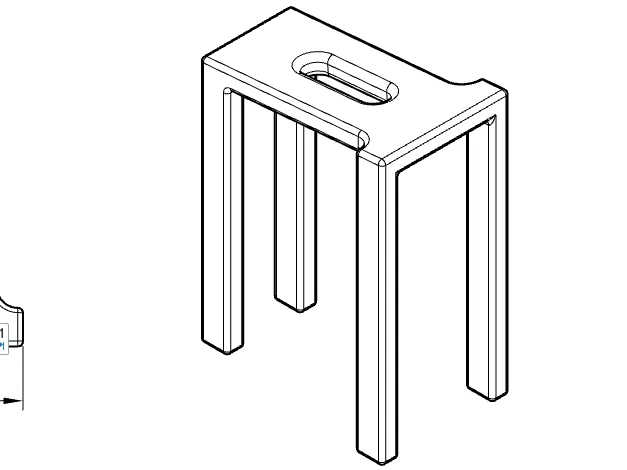 Toilettenhocker H:290mm