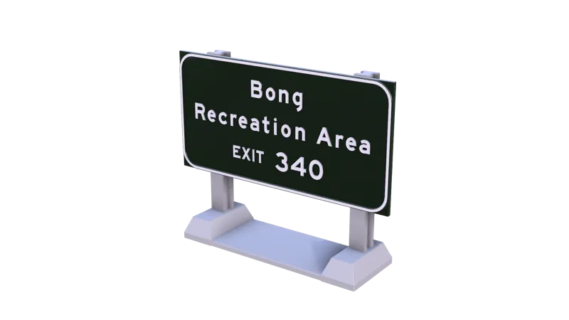 Wisconsin - I94 - B**g Recreation Area Sign