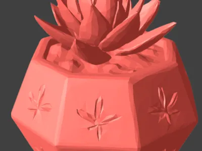 plant pot with a plant