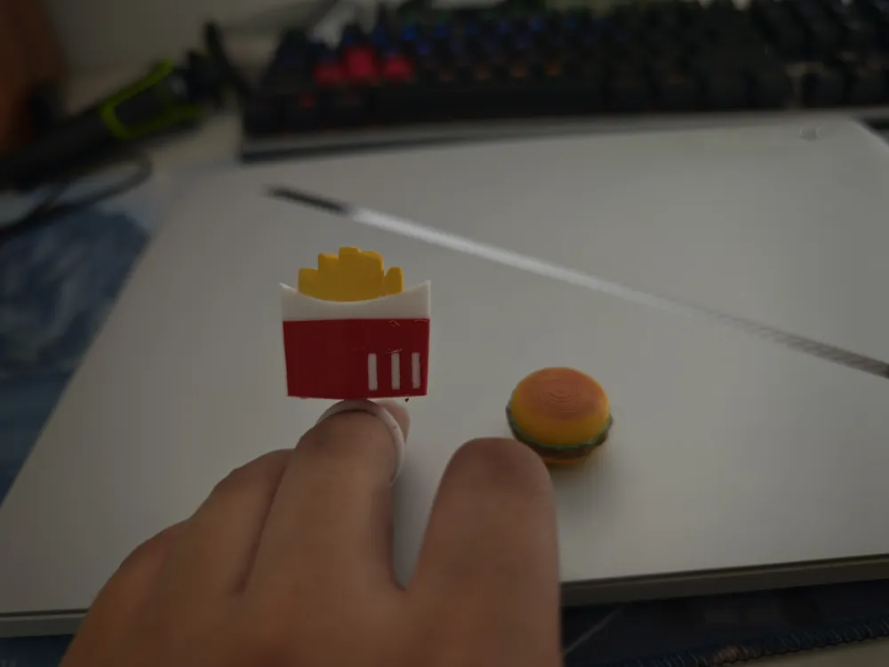 KFC-style rings, fries and burger rings. by 我要玩具自由 MakerWorld: Download ...