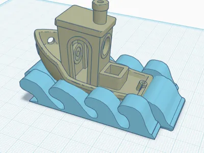 Benchy in waves