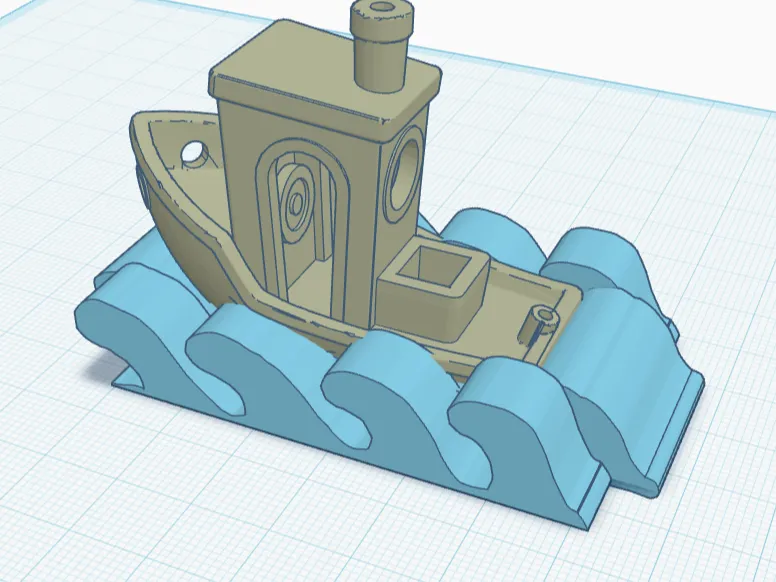 Benchy in waves
