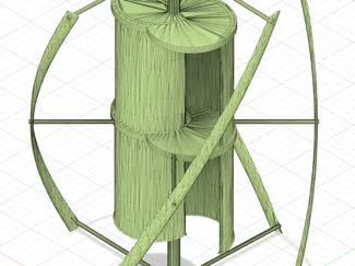 Hybrid vertical wind turbine