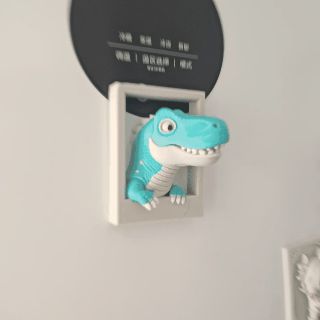 Blue T-Rex frame fridge magnet, simple, beautiful and easy to print