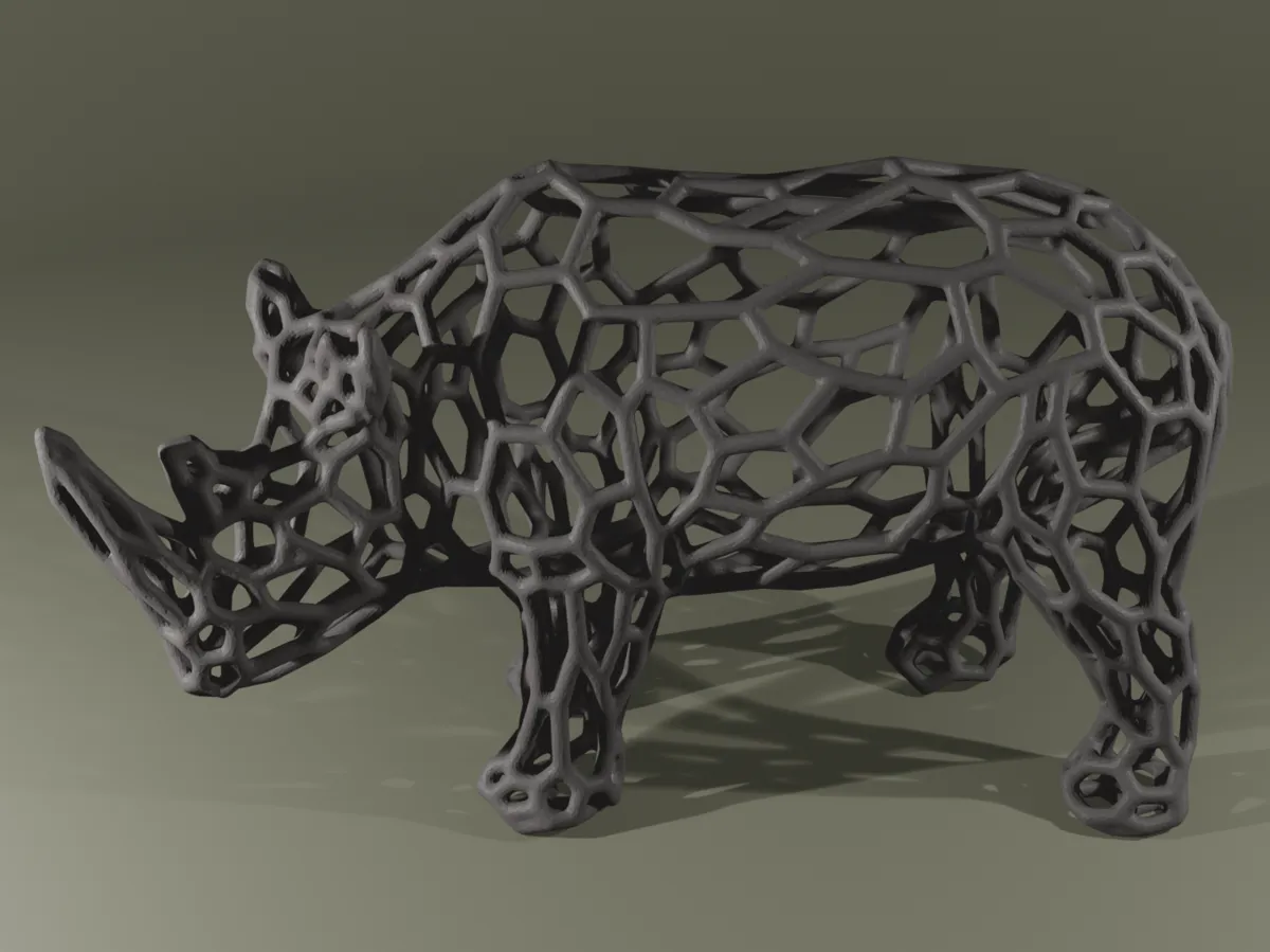 Rhinocéros façon Voronoi