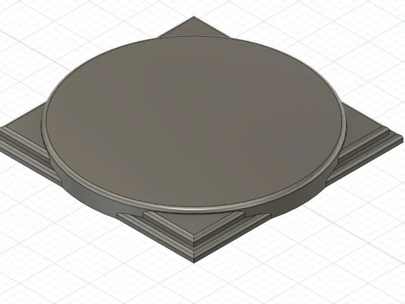 150mm Round Top Art Deco Base