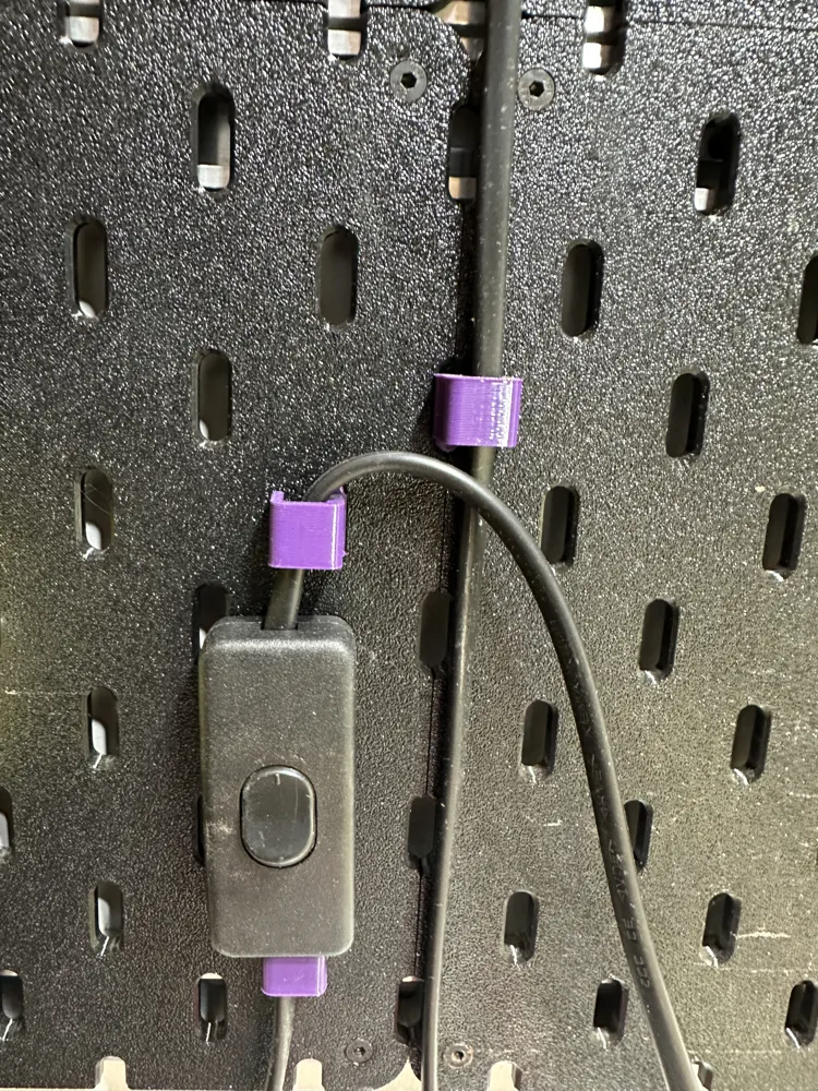 Skadis pegboard cable clip 5mm thick wire organizer cable management by ...