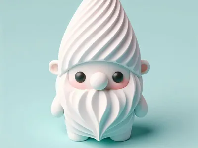 Spiral-Hat Gnome Figurine