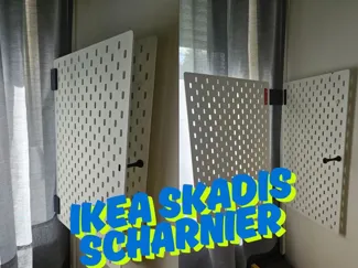 Scharnier für Ikea Skadis (60mm Abstand)