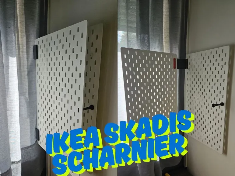 Scharnier für Ikea Skadis (60mm Abstand)