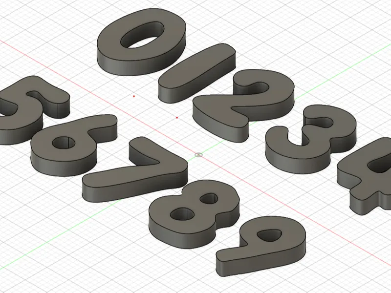 Numbers, homemade, scalable, 10 Numbers