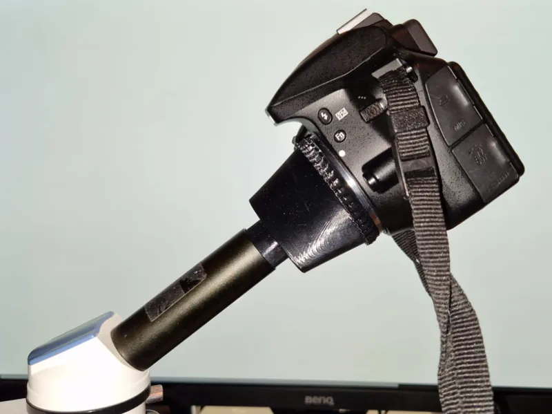 Nikon F mount to 23mm microscope