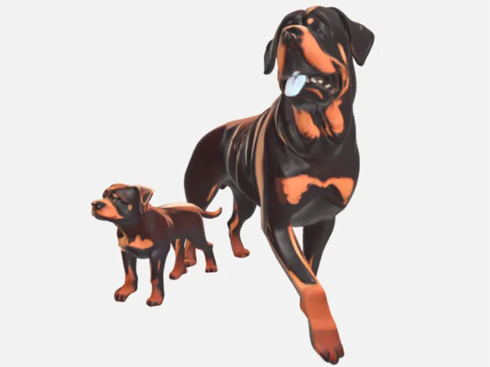 RottweilerMother&Puppy