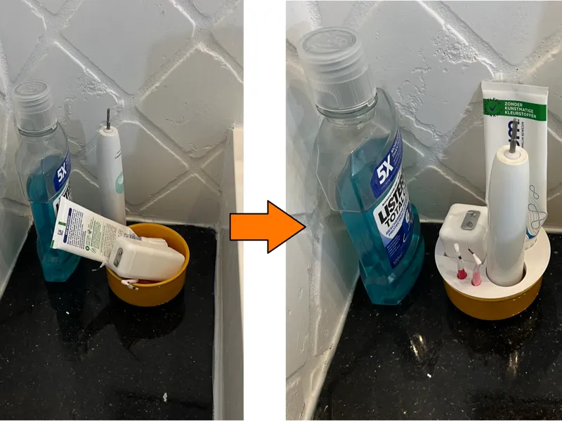 Bathroom organizer -- lid