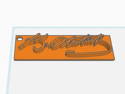 Ataturk signed keychain