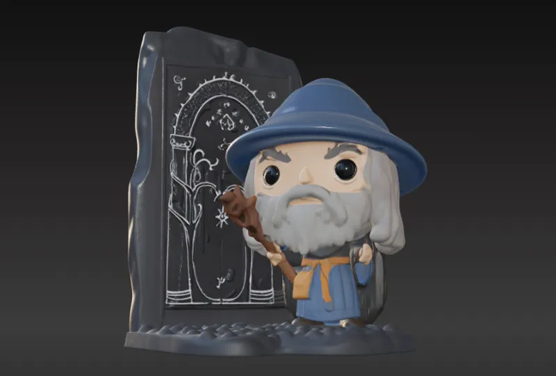 Gandalf at the Doors of Moria - Pop Style Diorama