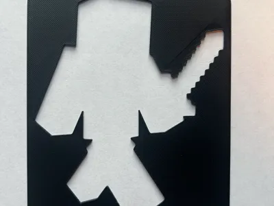Steve Walking With a Sword Stencil