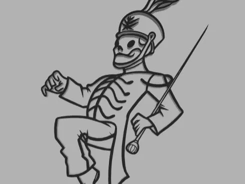 Cartel Lineart Borde Pepe Black Parade MCR