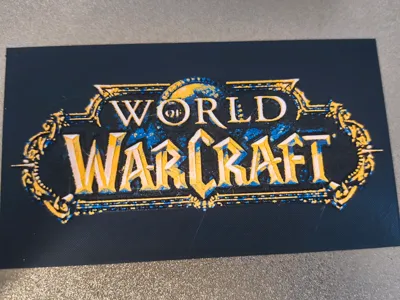 World of Warcraft Logo Hueforge Art