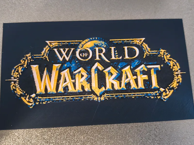 World of Warcraft Logo Hueforge Art
