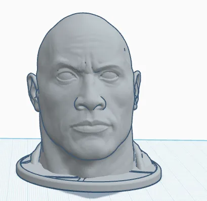 The head of Dwayne Douglas Johnson 