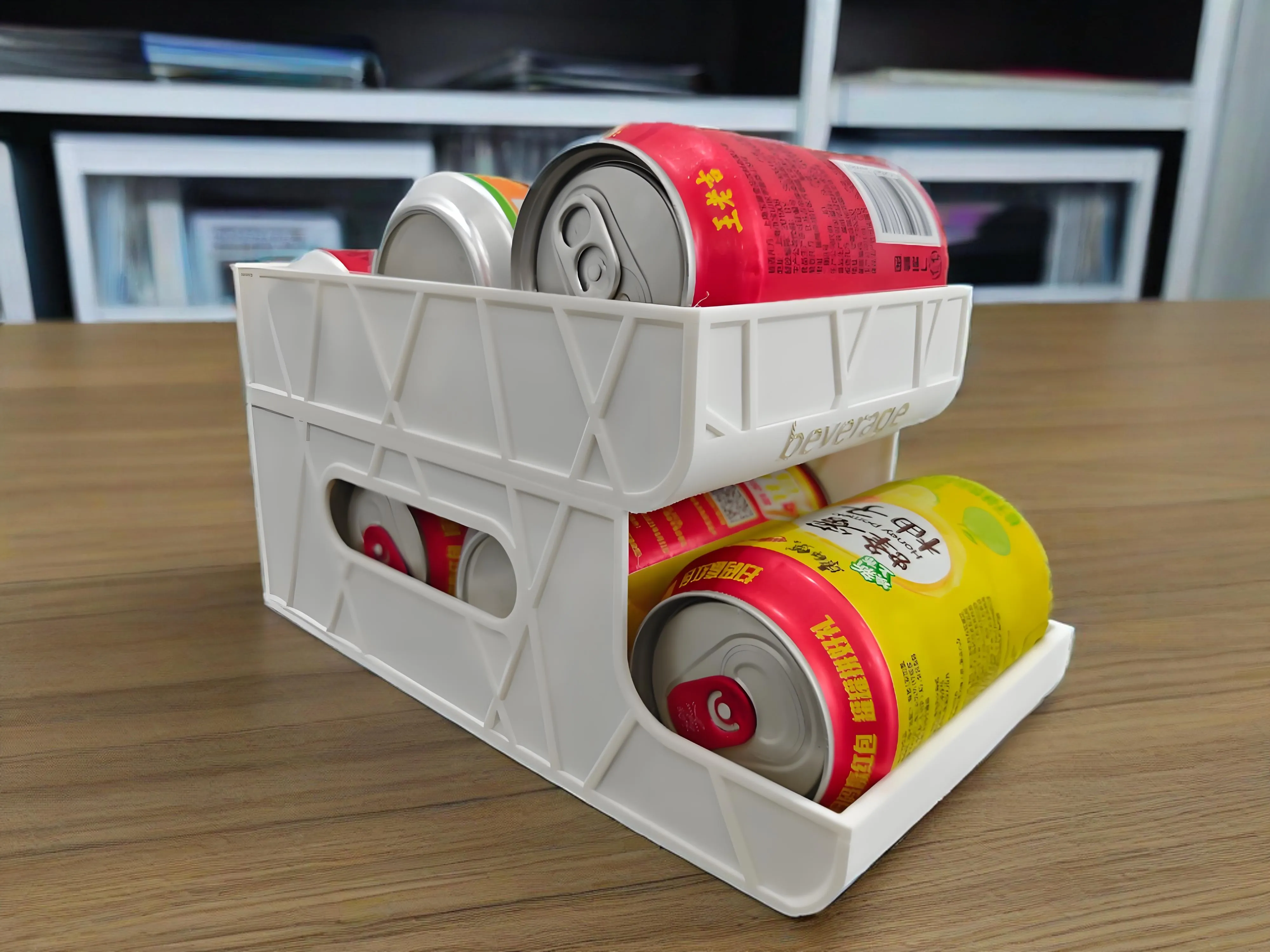 Cola Rack Fridge Refrigerator Beer Cola Can Automatic Replenishment Double-Layer Storage ...