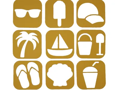 Summer Tracing Stencils for Kids