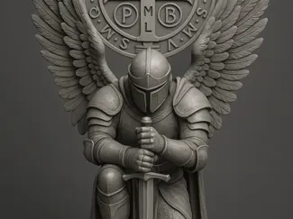 Anjo Guerreiro com a medalha de São Bento