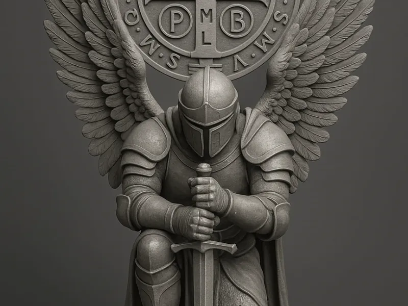 Anjo Guerreiro com a medalha de São Bento