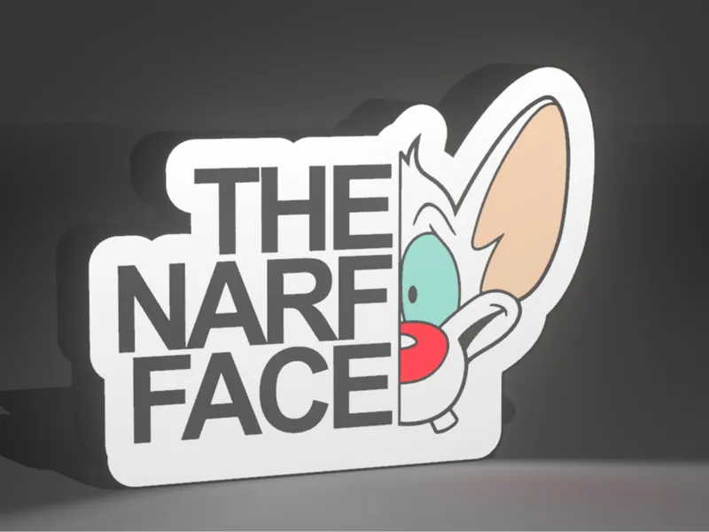 Lámpara LED 3D The Narf Face (Pinky and the Brain)