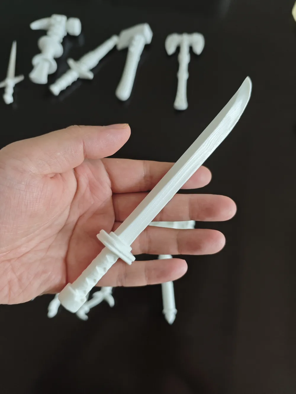 Three Kingdoms Weapon Samurai Sword, Multipart, Support-Free, Easy to ...