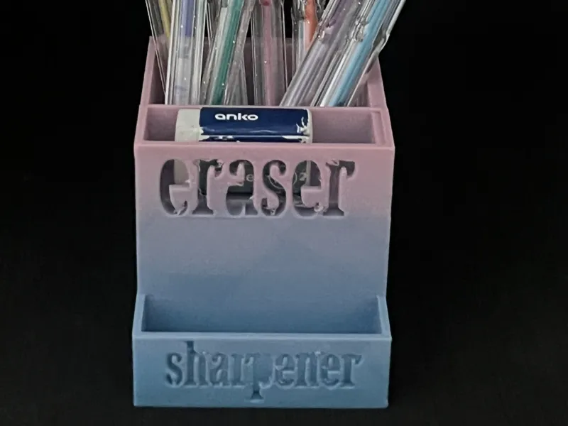 Desktop pen and stationery holder
