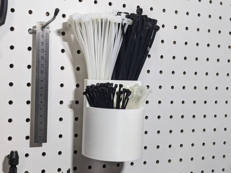 Pegboard Ziptie organizer 