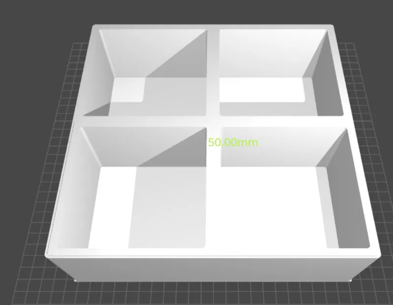 simple box split into 4