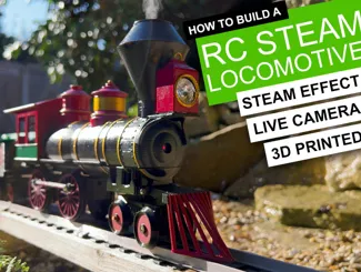 Model RC Steam Train. Steam, live camera & lights.
