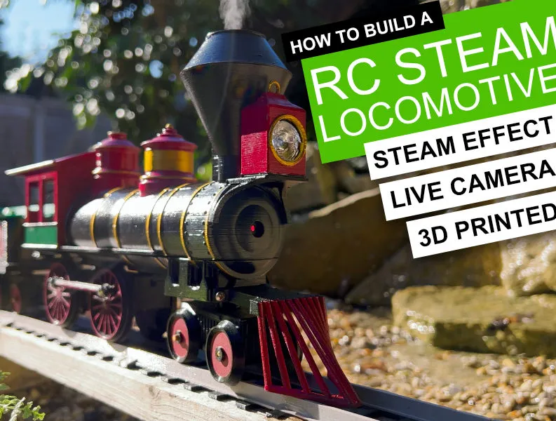 Model RC Steam Train. Steam, live camera & lights.