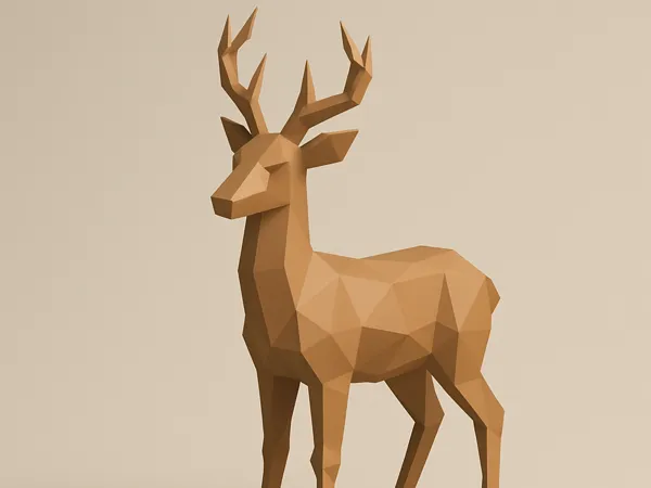 Cerf low poly
