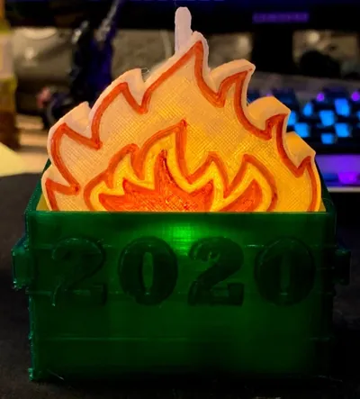 2020 Dumpster Fire Tealight Ornament