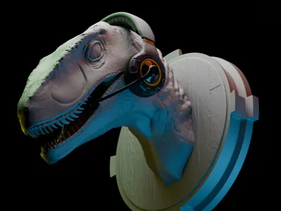 Velociaptor Headset Holder